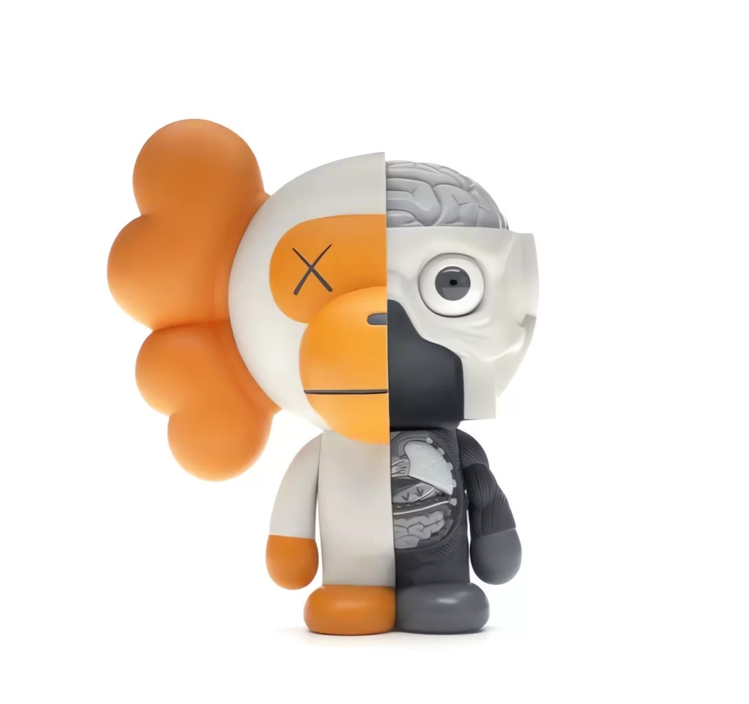 KAWS Bape Dissected Baby Milo Vinyl Figure White