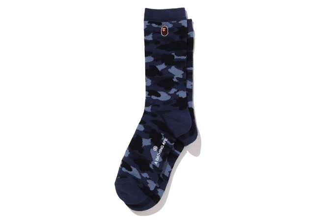 BAPE COLOR CAMO APE HEAD ONE POINT SOCKS