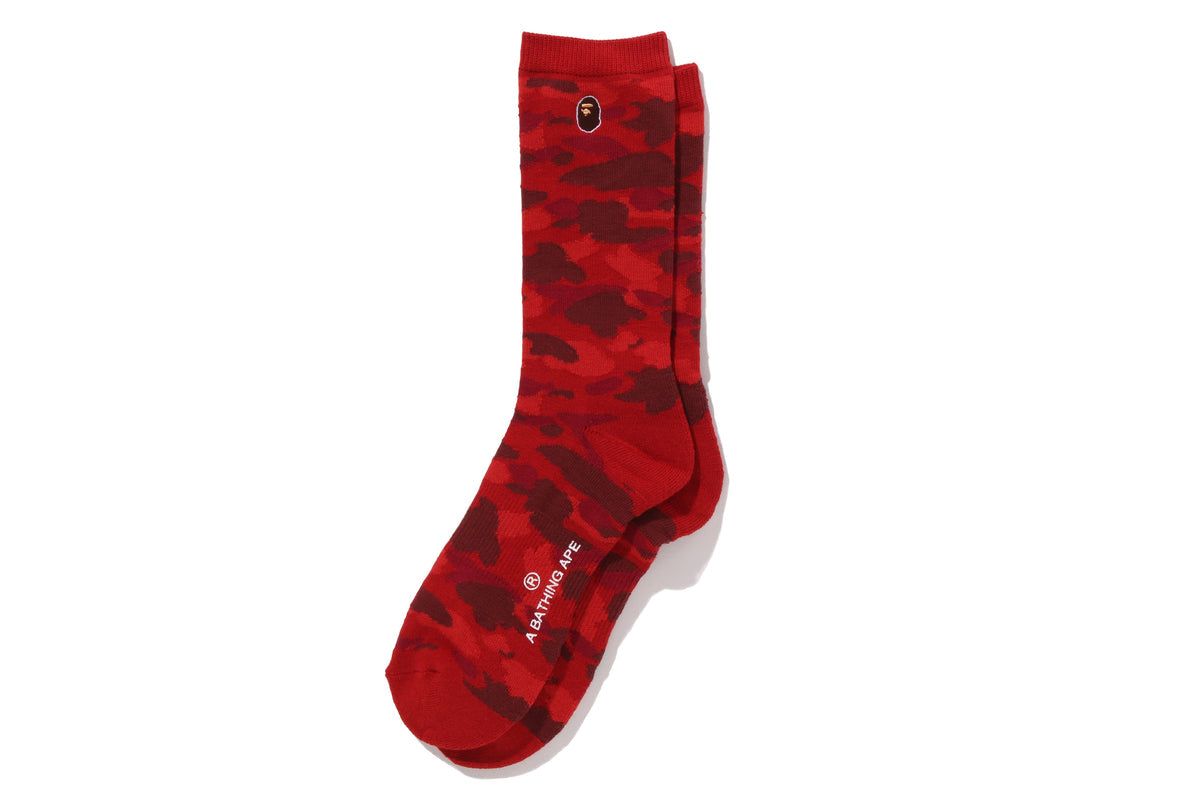 BAPE COLOR CAMO APE HEAD ONE POINT SOCKS