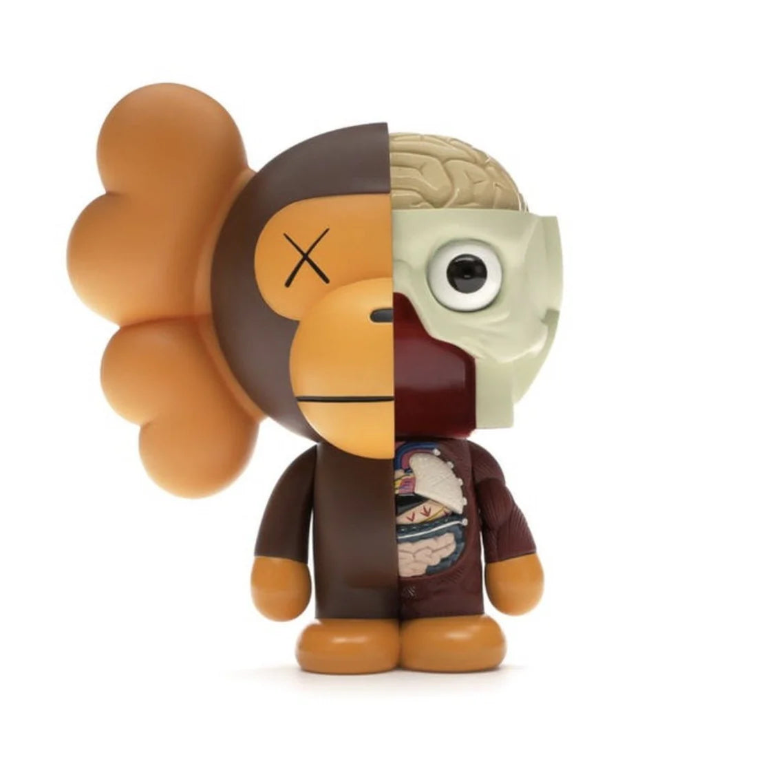 KAWS Bape Dissected Baby Milo Vinyl Figure Brown