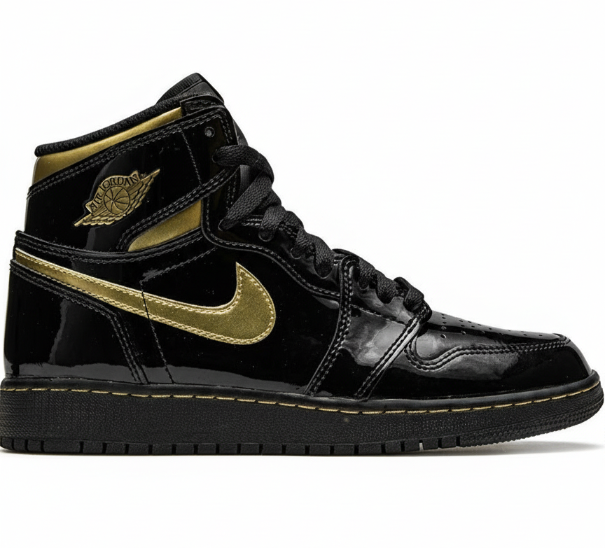 Air Jordan 1 High Black Metallic Gold