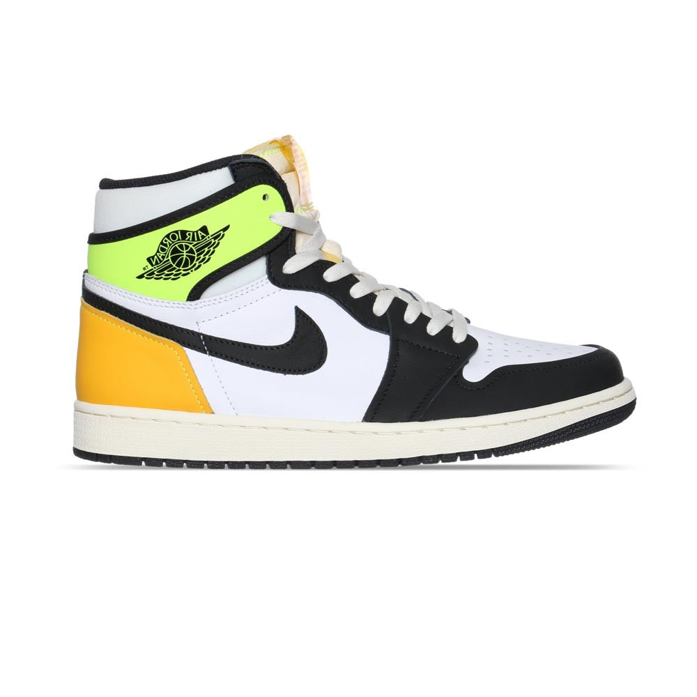 Jordan 1 Retro High White Black Volt University Gold