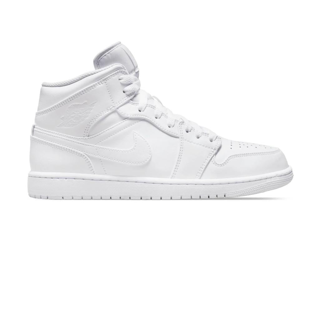 Jordan 1 Mid Triple White